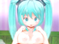 ロリなのに巨乳でスタイルがいいパイズリ上手の初音ミクちゃんとイチャイチャSEX Pornhub 無料エロアニメ動画